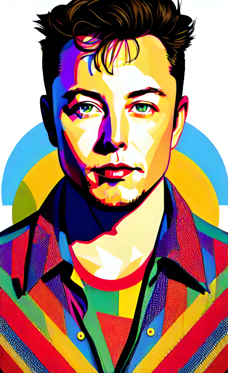 Elon Musk in geometric shapes by Dream.ai