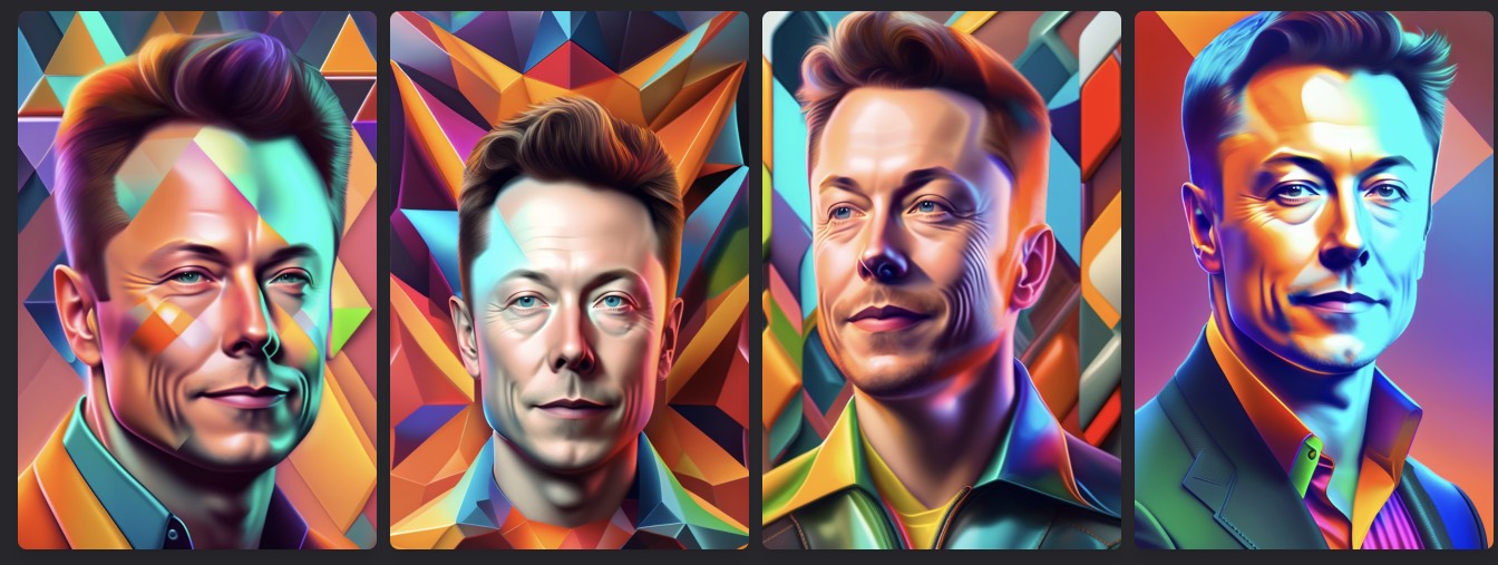 Elon Musk in geometric shapes by Lexica.art