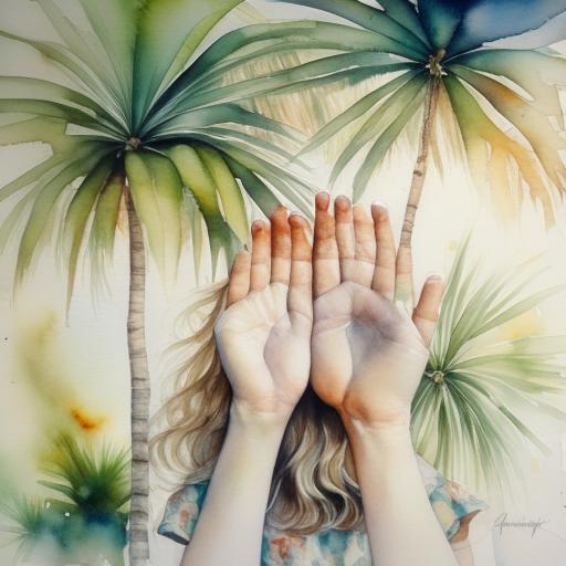 Palms by Russian DALL-E