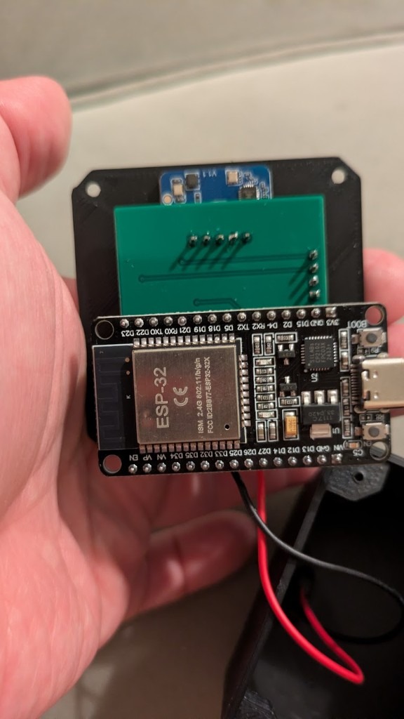 Presence Hub hardware — ESP32 stack with radar module