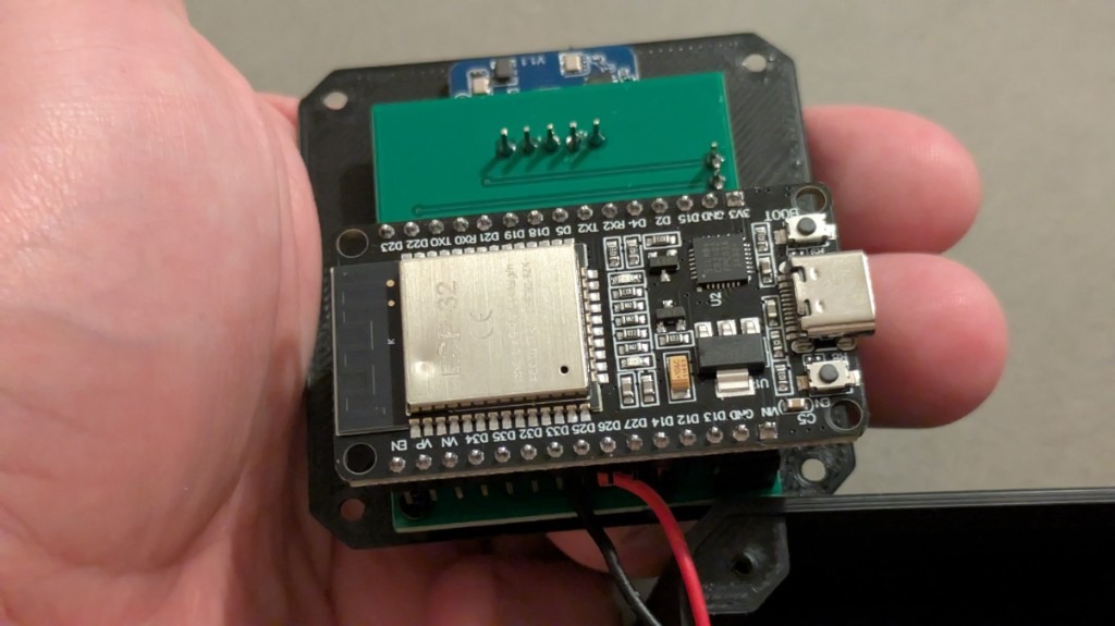 ESP32 + mmWave radar stack — bare board, stock firmware still on flash