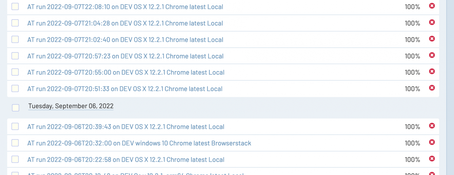 TestRail test run