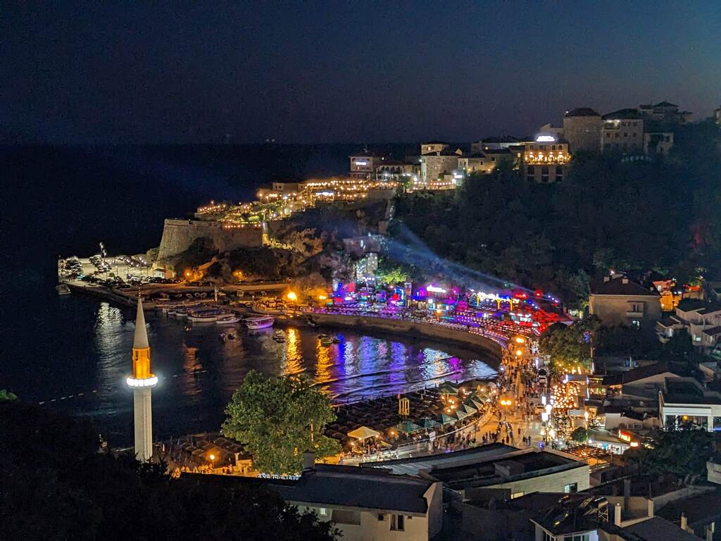 Old town of Ulcinj at night